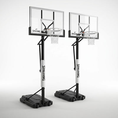 Portable Basketball Hoop Built for Outdoor Play, 60-Inch Acrylic Backboard, Arena Slam Rim, Screw Jack Lift