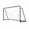 12 X 6 Ft. Soccer Goal for Backyard Metal Soccer Goal Foldable Steel Soccer Goal In. Black W/ Training Target and 6 Cone