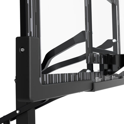 60-Inch Portable Basketball Hoop with Acrylic Backboard, Screw Jack Lift & Arena Slam Rim-Outdoor Play