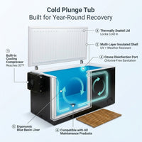 Cold Plunge Tub Built for Year-Round Recovery, Built-In Compressor, Ozone Disinfection, Weatherproof — How It Works