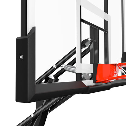 54-Inch Portable Basketball Hoop with Shatter-Proof Polycarbonate Backboard, Adjustable Exactaheight System & Pro Slam Rim-Outdoor Play
