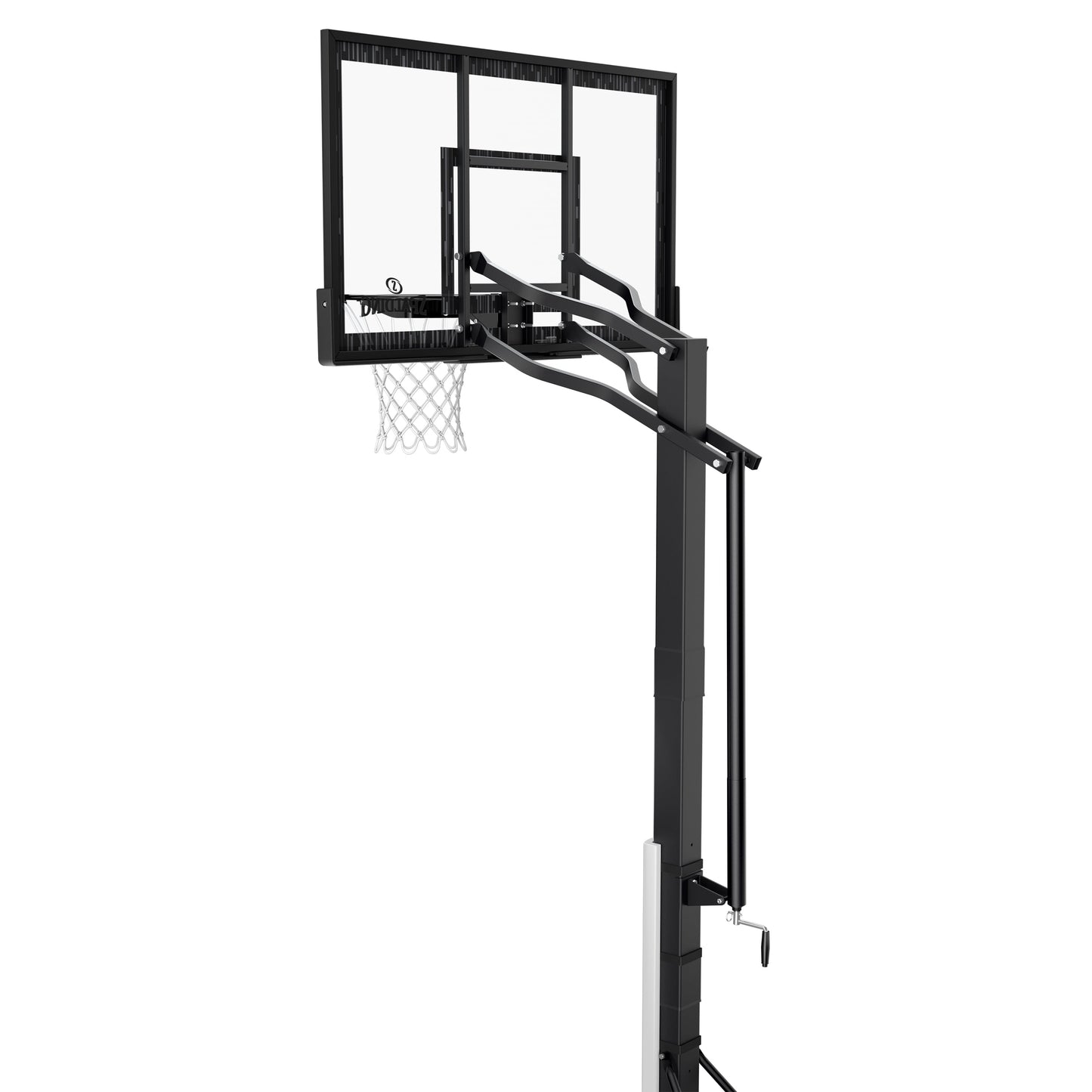 60-Inch Portable Basketball Hoop with Acrylic Backboard, Screw Jack Lift & Arena Slam Rim-Outdoor Play