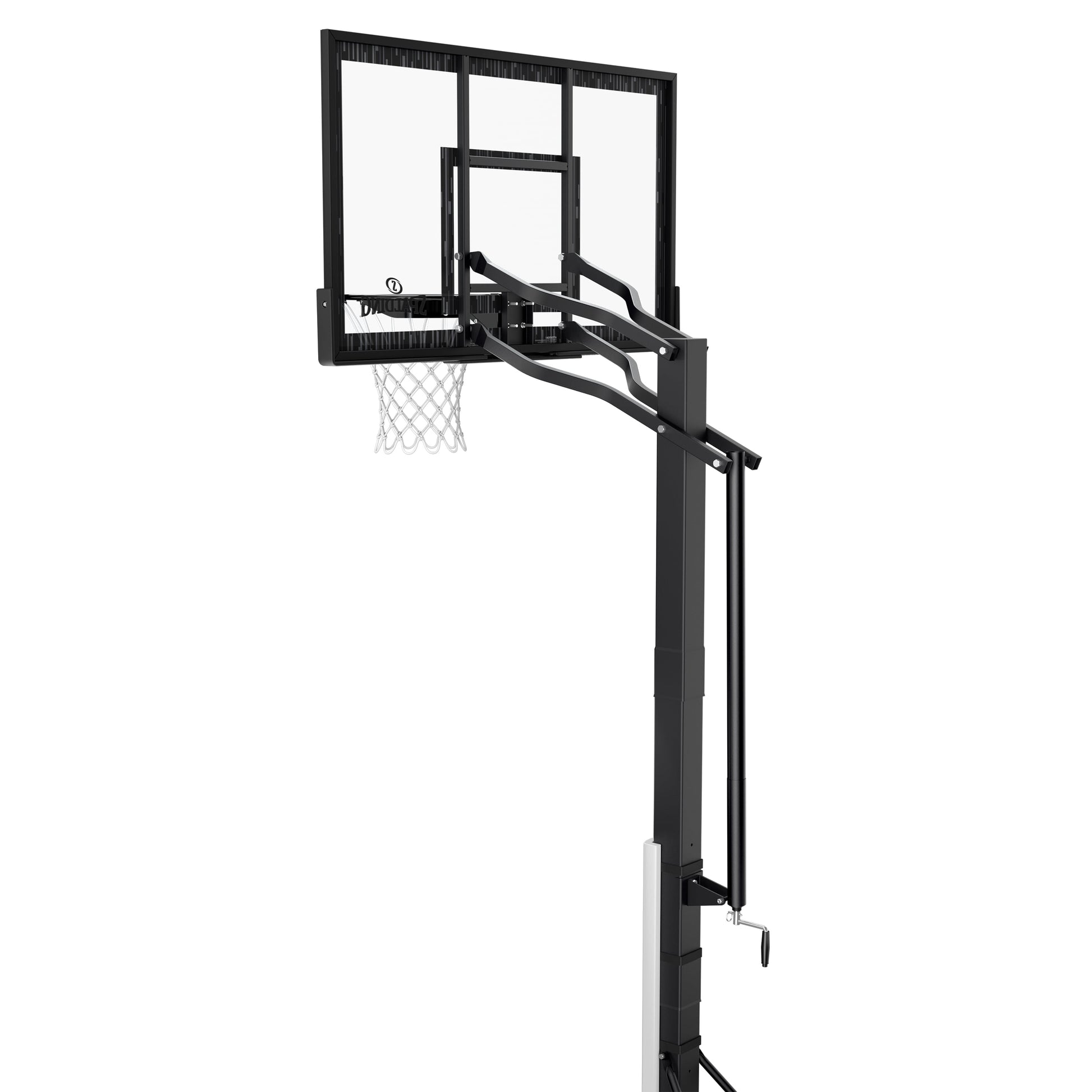 60-Inch Portable Basketball Hoop with Acrylic Backboard, Screw Jack Lift & Arena Slam Rim-Outdoor Play