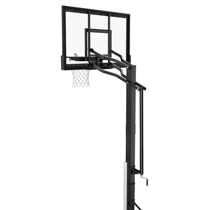 60-Inch Portable Basketball Hoop with Acrylic Backboard, Screw Jack Lift & Arena Slam Rim-Outdoor Play