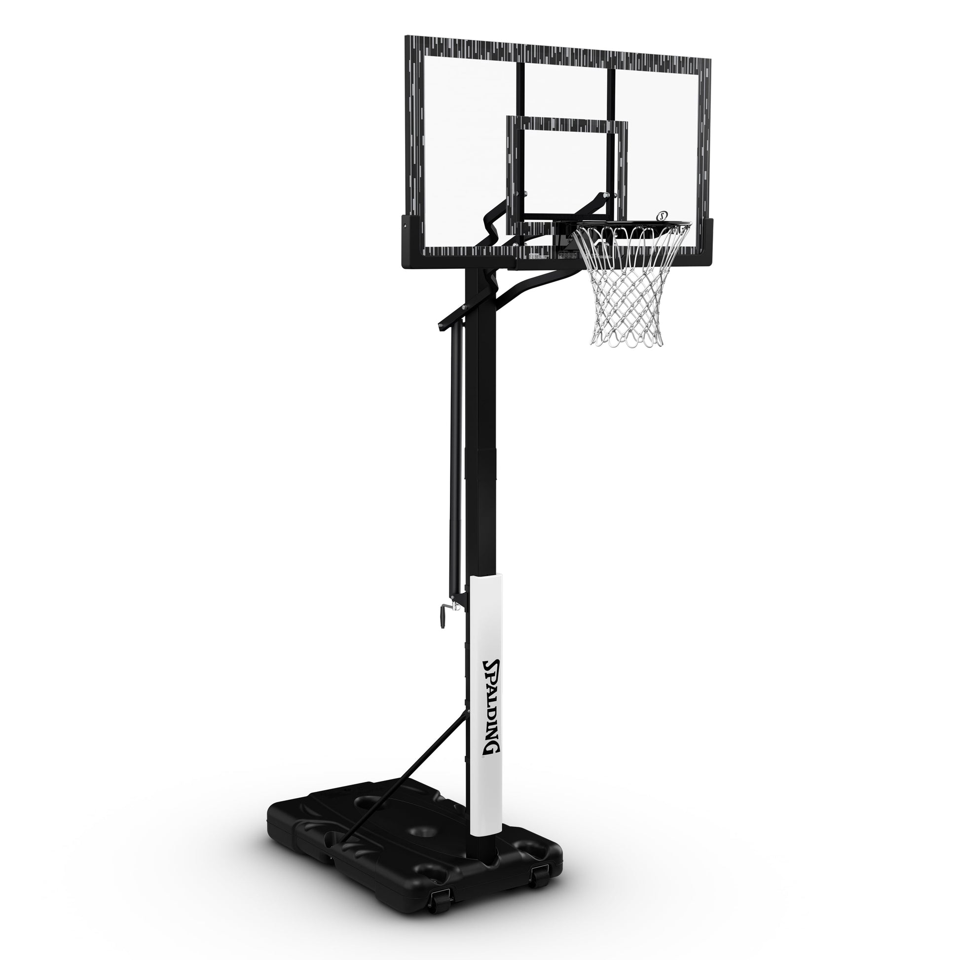 60-Inch Portable Basketball Hoop with Acrylic Backboard, Screw Jack Lift & Arena Slam Rim-Outdoor Play