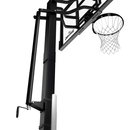 60-Inch Portable Basketball Hoop with Acrylic Backboard, Screw Jack Lift & Arena Slam Rim-Outdoor Play