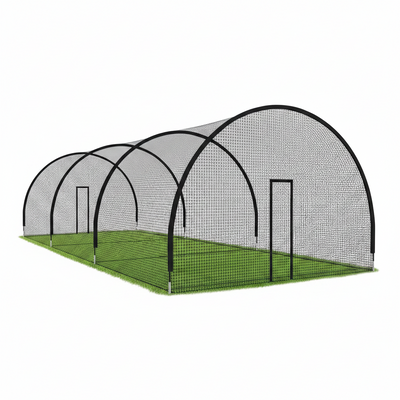 Batting Cages for Backyard - 30X10X10 Ft Softball & Baseball Batting Cage Net with Zipper Door 4-Ply Anti-Tear Netting Batting Training Cage with Sturdy Steel Frame for Outdoor Indoor Use