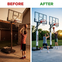 (2 Pack)  60-Inch Portable Basketball Hoop with Acrylic Backboard, Screw Jack Lift & Arena Slam Rim-Outdoor Play — Before & After