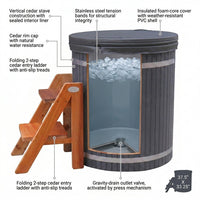 Cold Therapy 1 Person Ice Bath 118 Gallon Cold Plunge 37.5" X 33.25" — How It Works