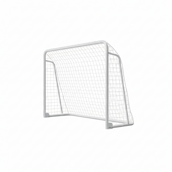 10 X 6.5 Ft. Soccer Goal Foldable Steel Soccer Goal with Training Target and 6-Cones Weatherproof Soccer Goal in White
